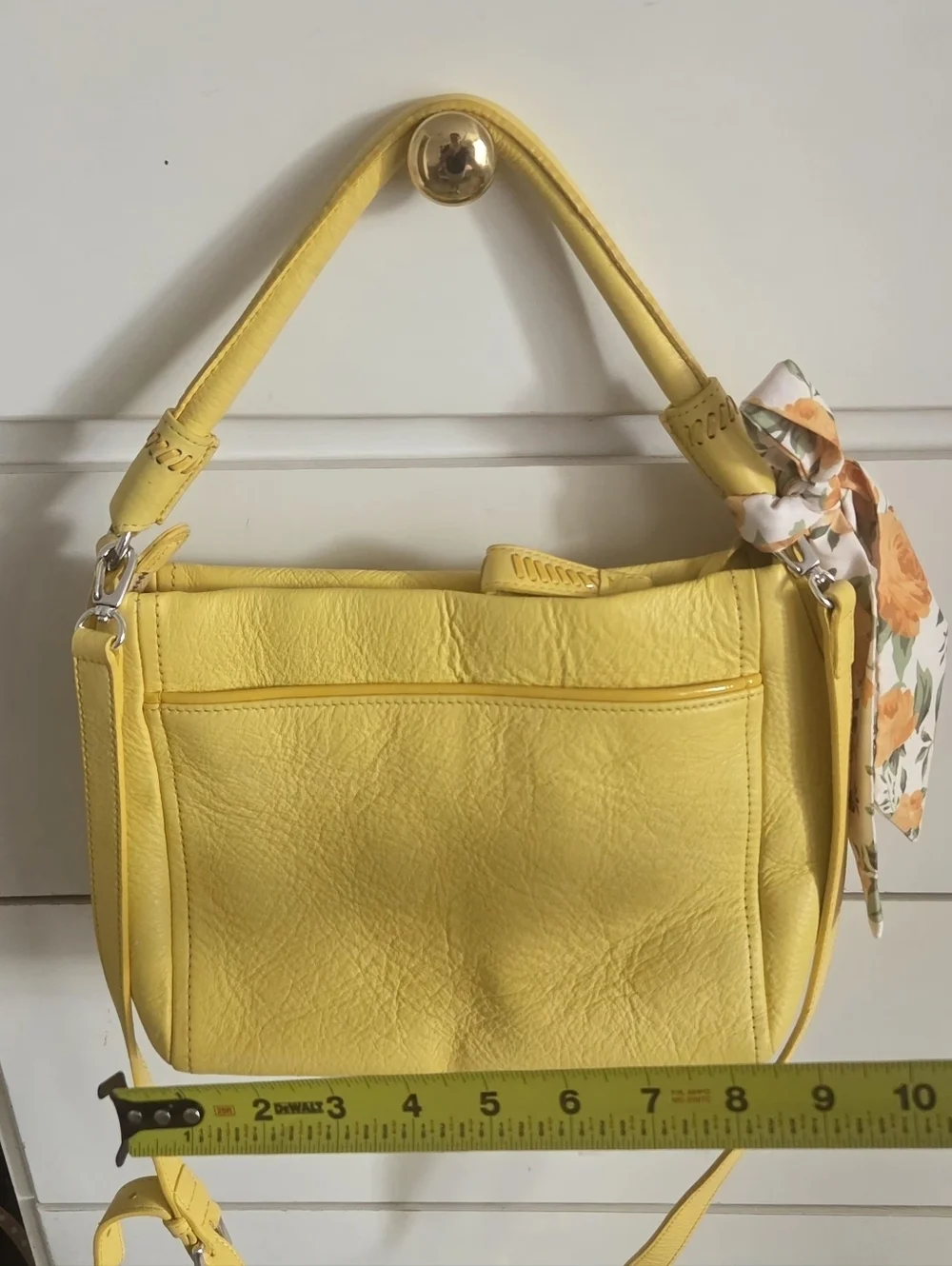 Brighton Yellow Shoulder Bag with Gold Hardware